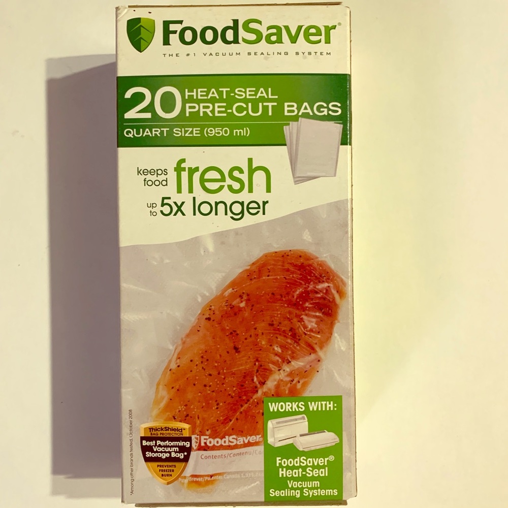 FoodSaver Heat Seal Pre-Cut Quart Bags